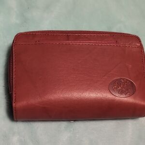 Buxton Red Leather Wallet